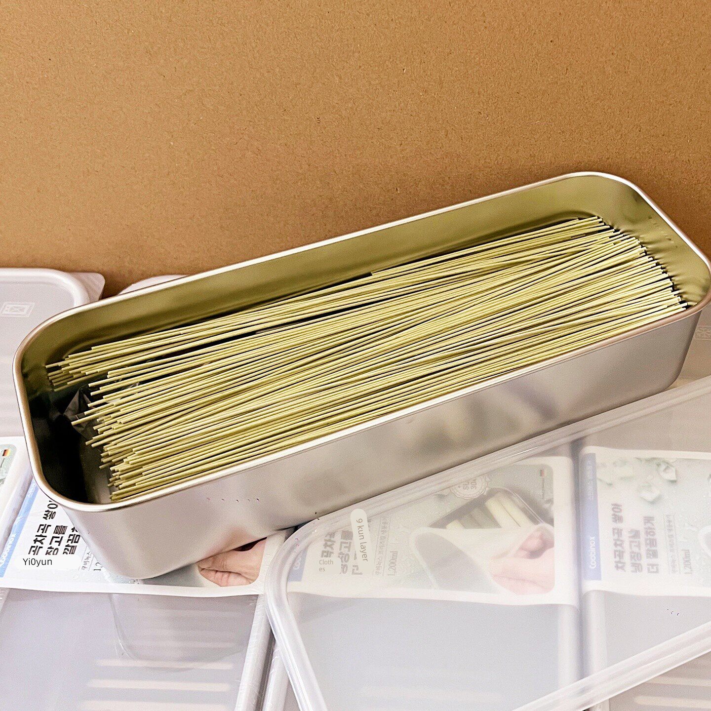 不锈钢面条收纳盒食品级长条厨房冰箱食物保鲜盒加厚杂粮挂面储存