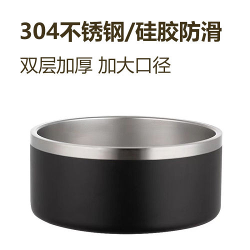 304不锈钢加厚防滑狗粮碗
