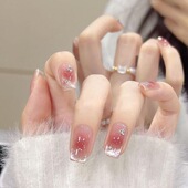 2025秋冬新款 手工穿戴甲小红书同款 学生简约显白美甲可拆卸指甲贴