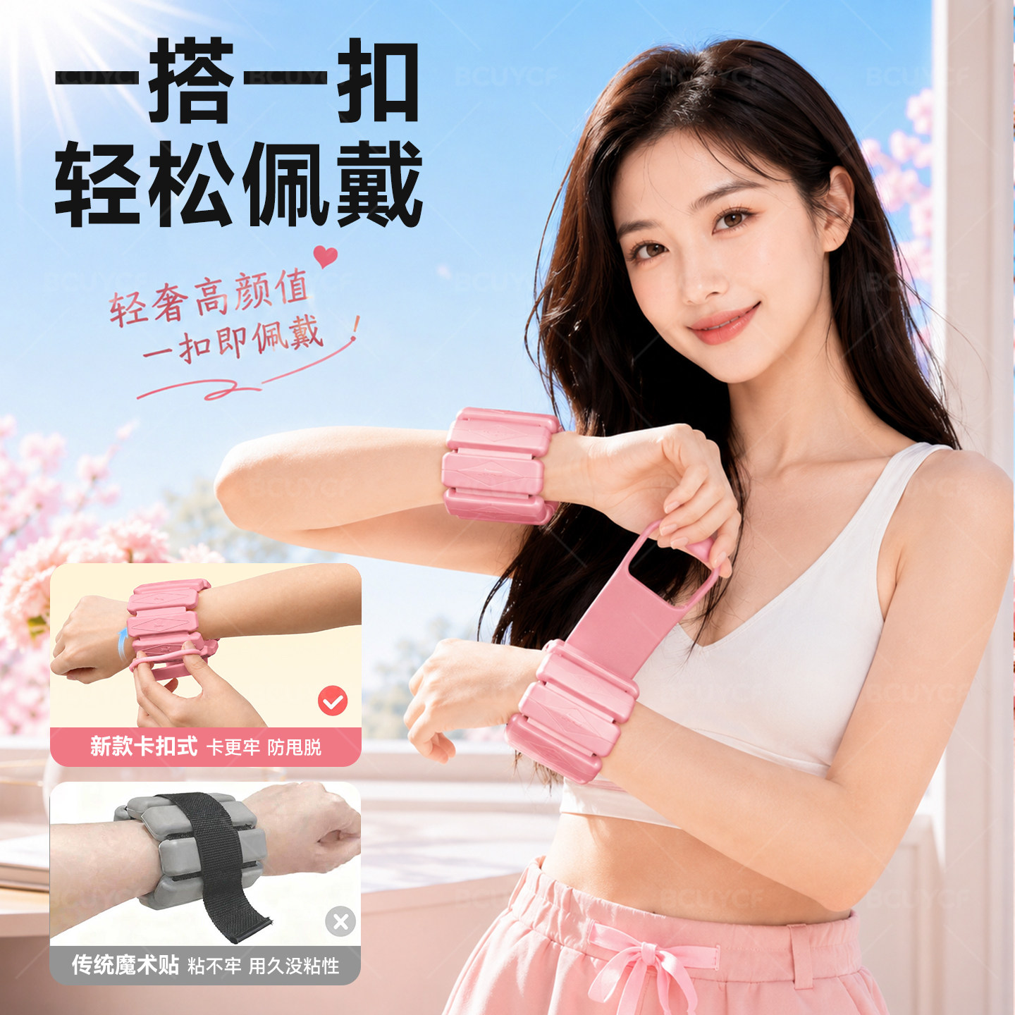 硅胶负重手环可调不伤手健身