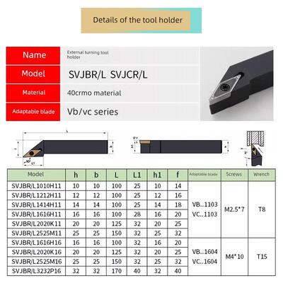 数控车削刀架Svjbr2020K16车床刀架35度金刚石刀头刀架Svvbn彷加