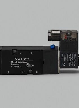 气动电磁阀 4M210-08 控制器24V气缸电池球阀开 关蝶阀门4M310-10