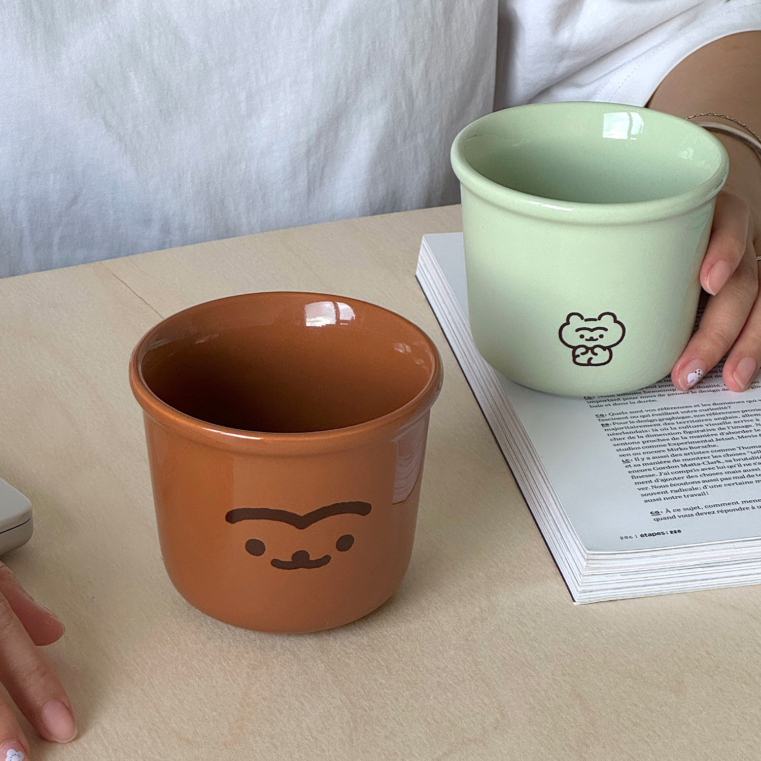 Drimomo原创小熊马克杯送礼咖啡杯厚实小众ins风水杯牛奶杯350ml