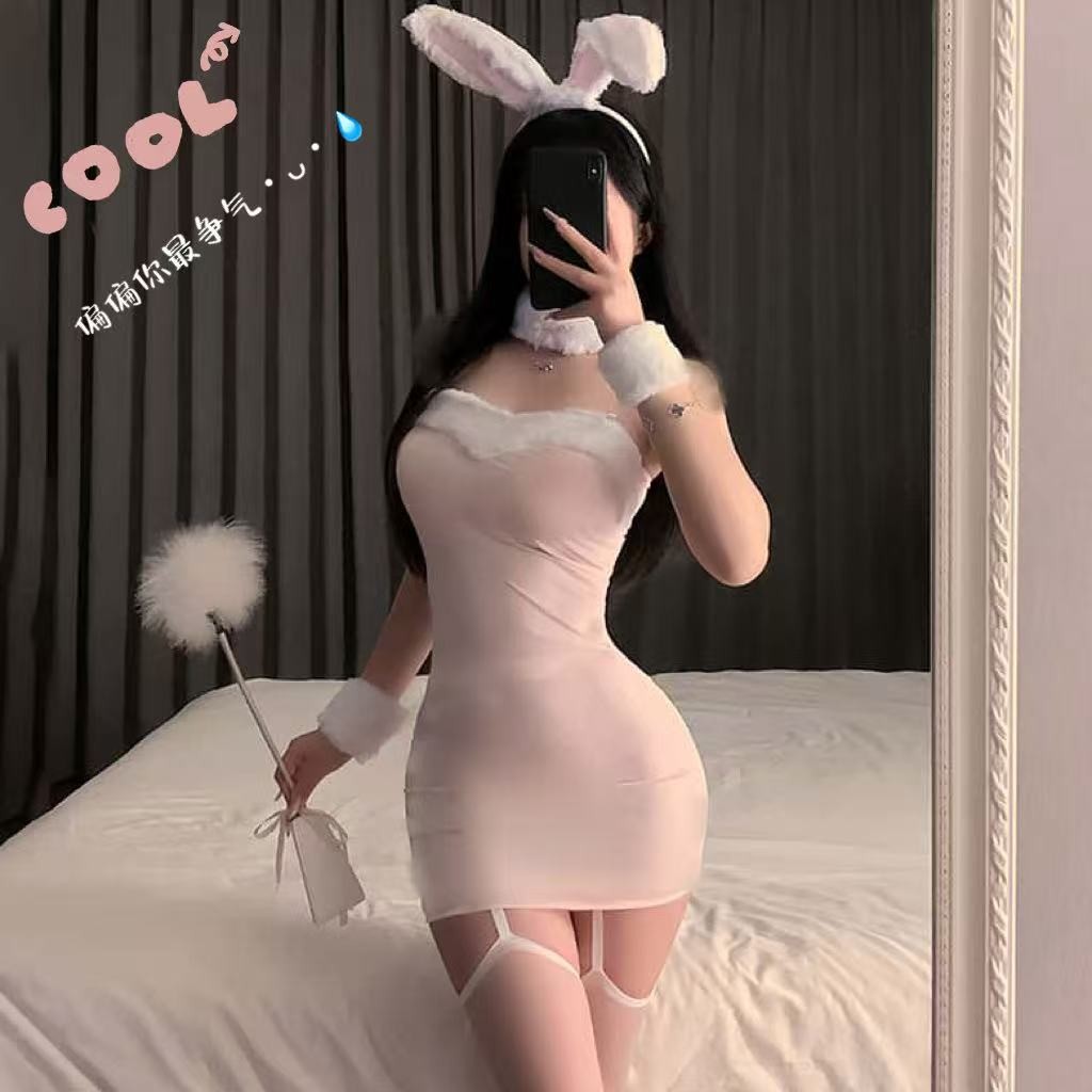 性感兔女郎角色扮演制服cos抹胸甜美纯欲包臀裙趣味诱惑床上套装