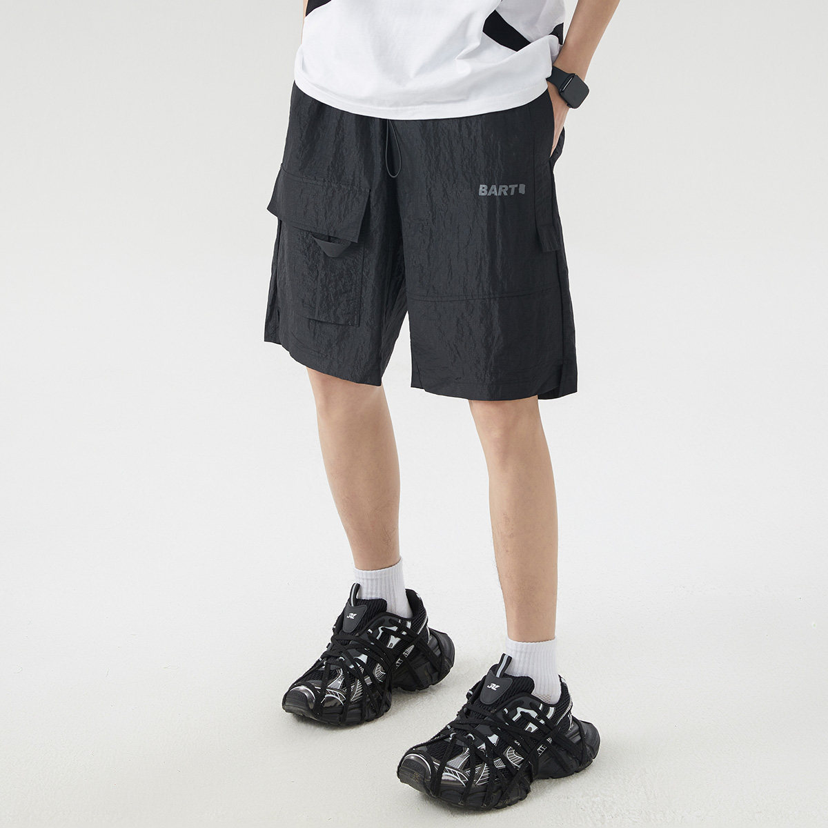 辛普森一家2025夏季新款五分裤透气宽松直筒休闲运动短裤男工装裤,男装,短裤,淘宝优惠券,粉丝福利购,淘宝优惠卷