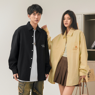 辛普森一家衬衫2025春季新款基础风设计百搭情侣衬衣薄款外套男