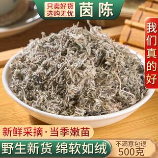 茵陈中药材500g绵茵陈蒿茶草药绵白蒿干货泡茶正品白蒿茶绵因陈中