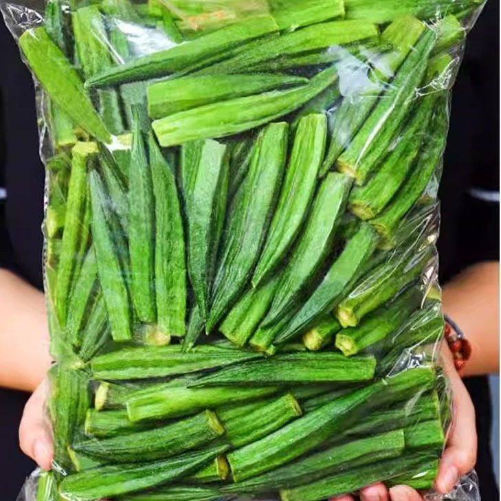 黄秋葵干秋葵脆果蔬脆片即食袋装散装脱水蔬菜干500g休闲解馋零食