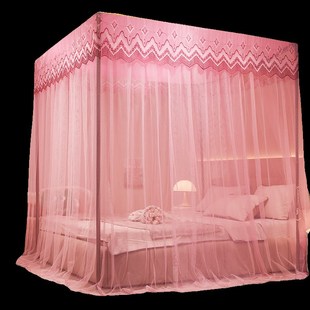 防尘顶宫廷蚊帐落地加密加厚支架老式 2024新款 纹账单开门家用卧室