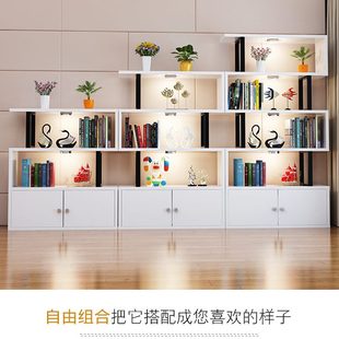 书架落地隔断置物架简约创意办公室卧室家用收纳儿童客厅书柜现代