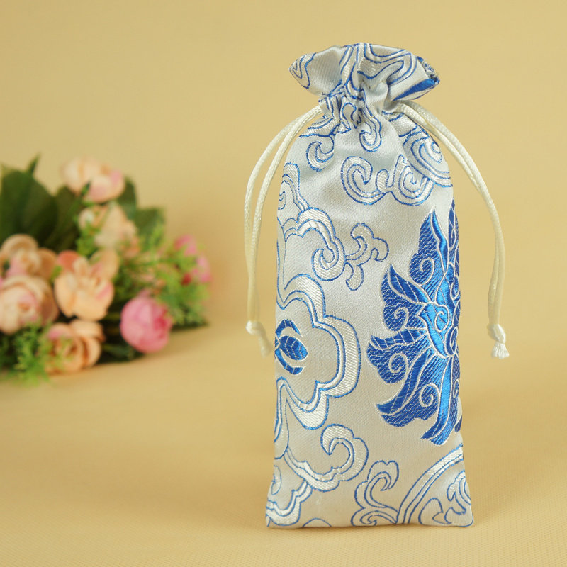 青花瓷木梳子礼品包装锦囊袋子锦缎丝绸中国风古典礼盒袋