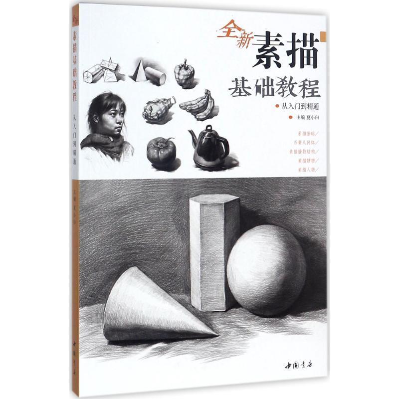 【正版书】 主题教学系列丛书:全新素描基础教程 夏小白 编 中国书店出版社