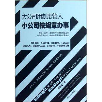 【正版书】 大公司用制度管人,小公司按规章办事 周伟光 中国言实出版社