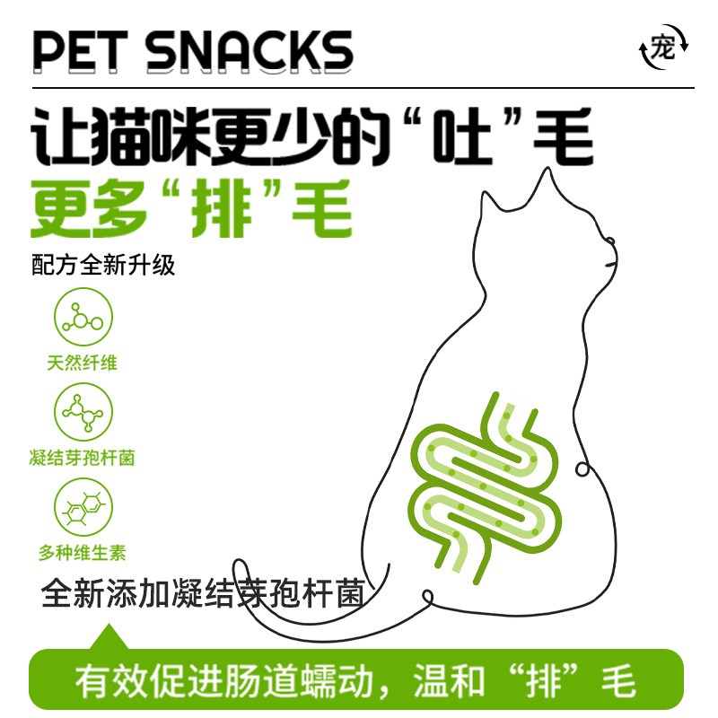 库卫冻干猫草棒磨牙棒猫咪零食化毛球片排毛成幼猫即食猫草粒洁齿