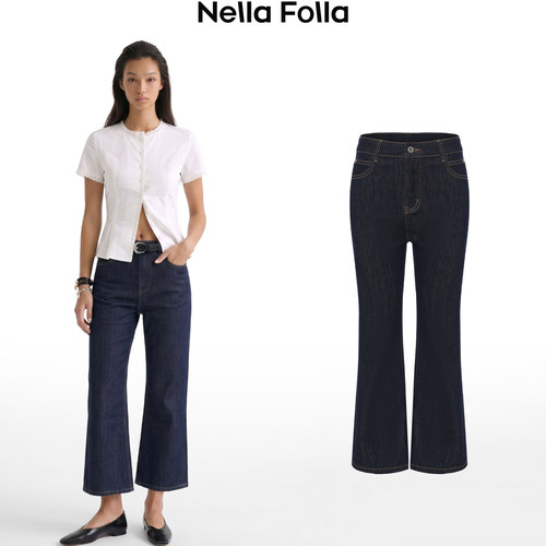 NellaFolla显瘦弹力九分裤