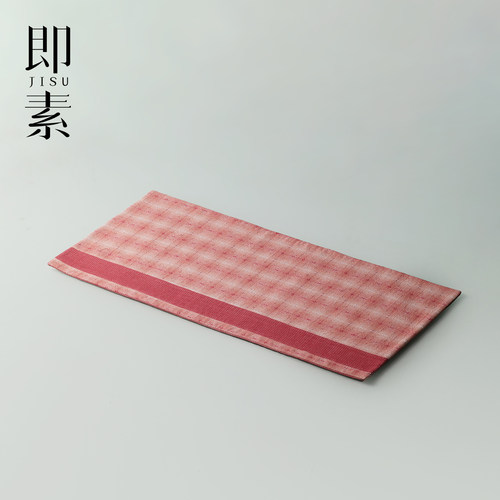 即素红绡茶叙防水棉麻茶席