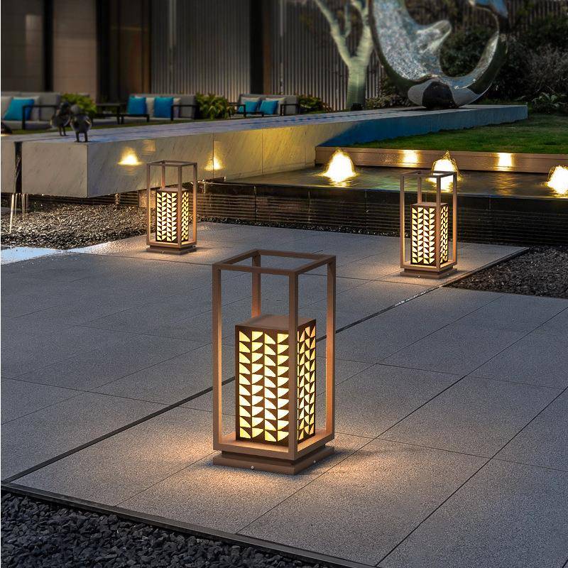 不锈钢中式户外庭院灯景观草坪灯防水户外灯花园别墅道路草地灯