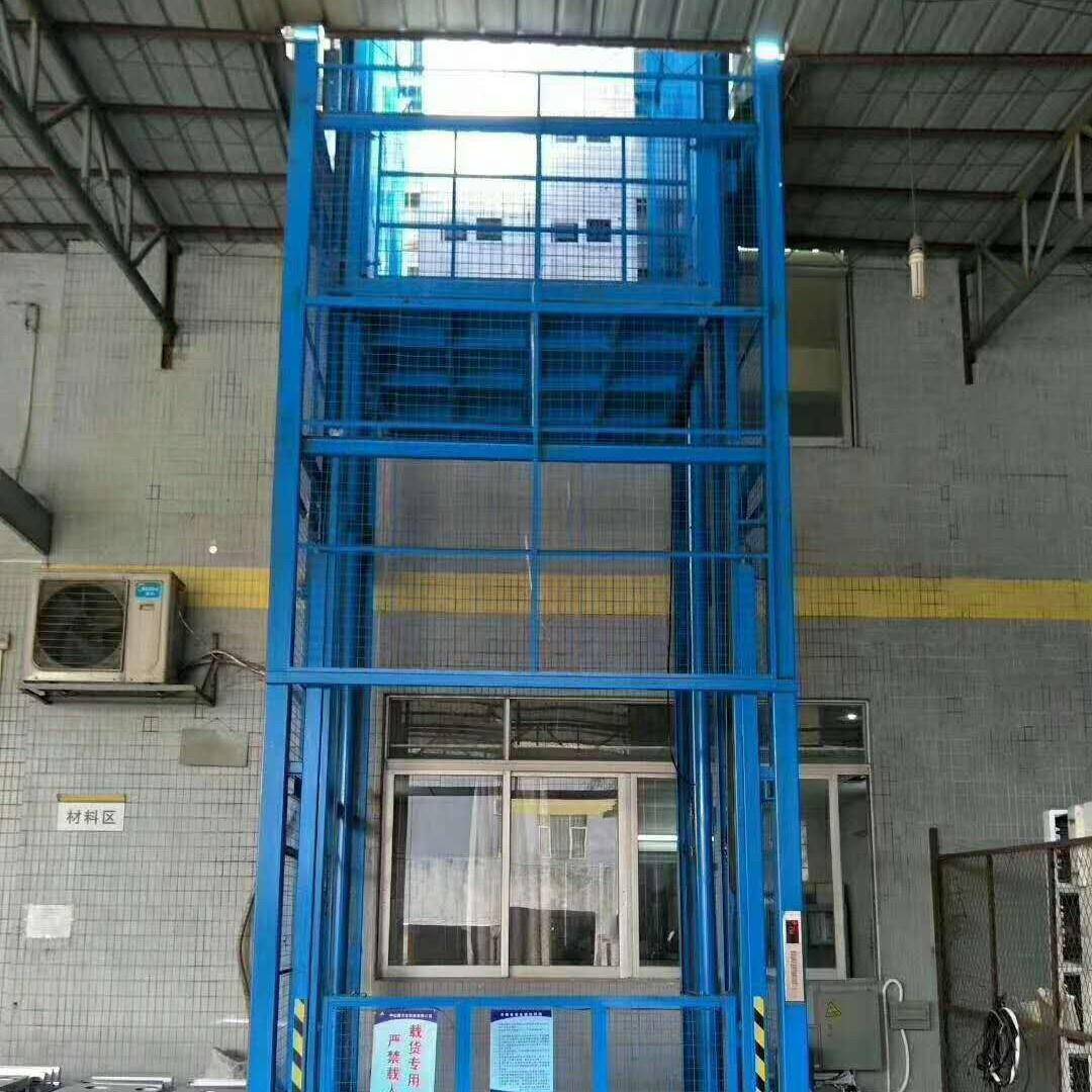 济南18米2吨导轨式升降机厂家电液压升降货梯链条提升机车间货梯