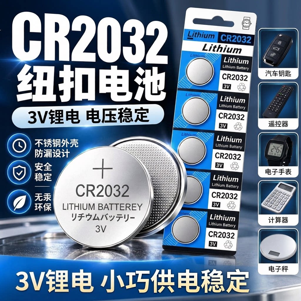 CR20323V纽扣电池车钥匙遥控器