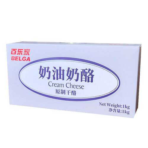 百乐家奶油奶酪1kg原装乳酪芝士蛋糕巴斯克奶酪棒烘焙家用原材料