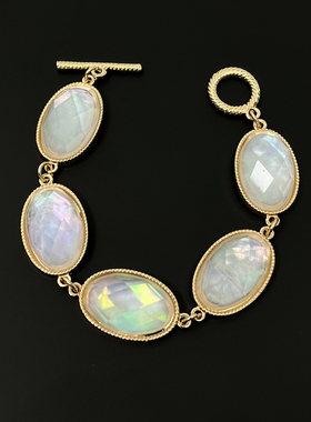 Vintage古着 White shell resin bracelet手链