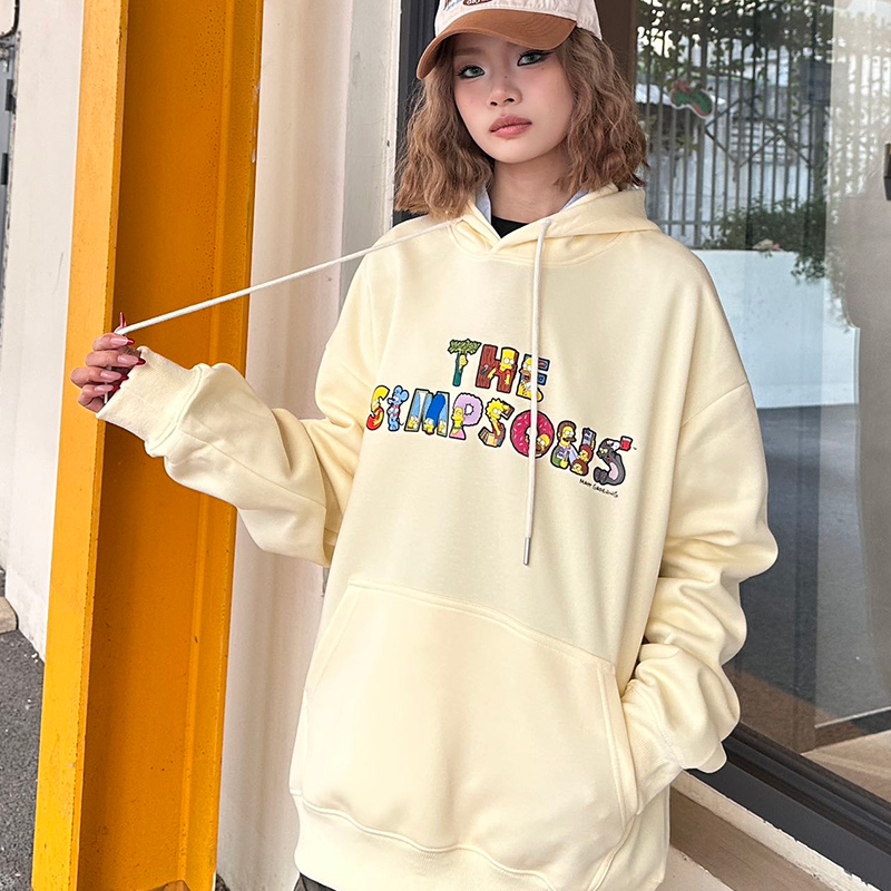 THE SIMPSONS辛普森一家春季新款情侣连帽卫衣