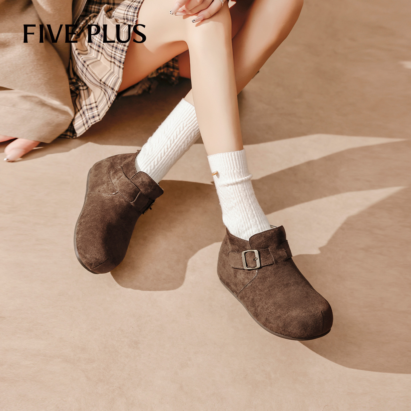 FIVEPLUS勃肯加绒棉鞋女