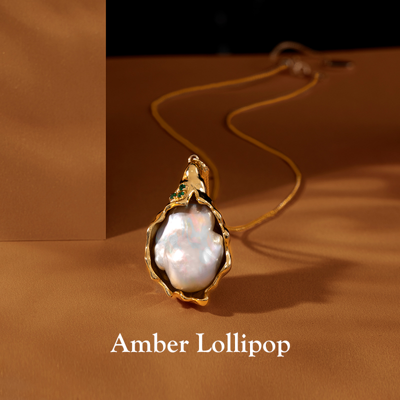 天然巴洛克珍珠项链女