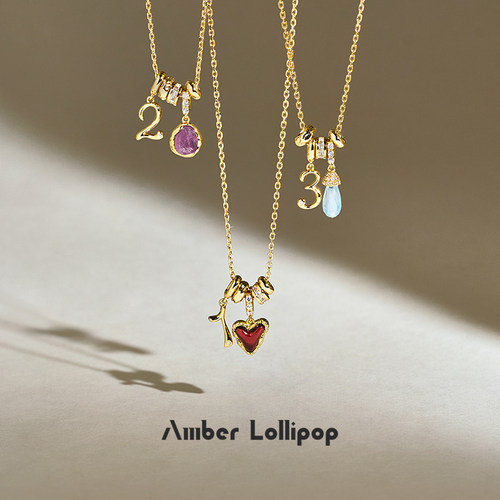AmberLollipop925银项链520礼物