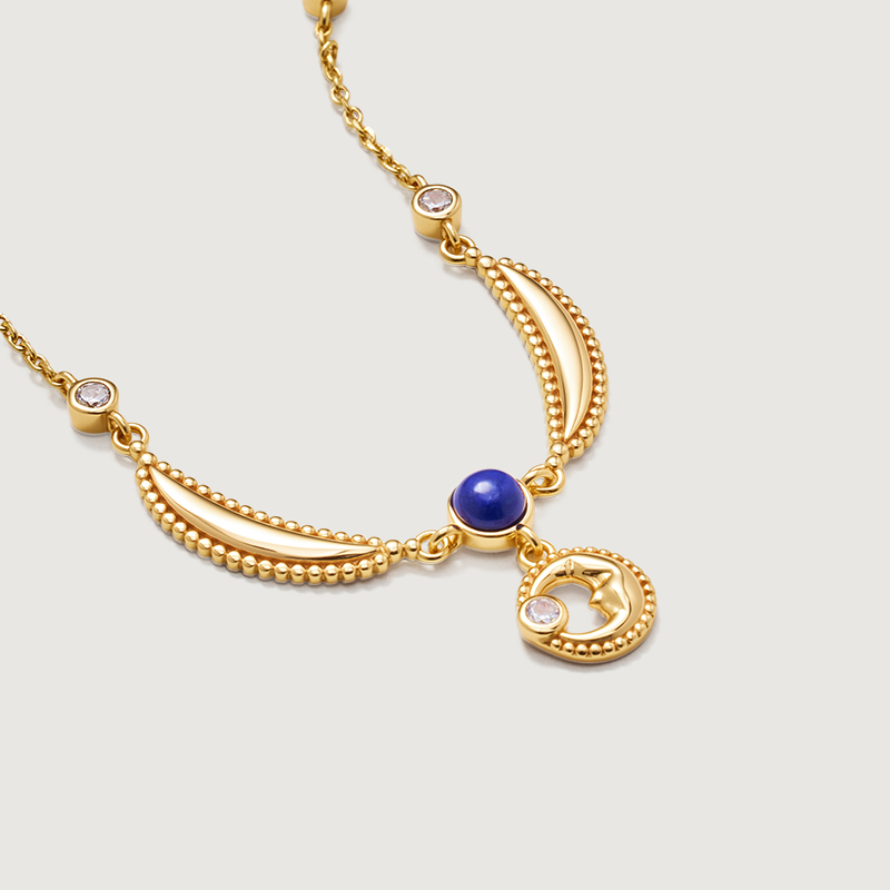 Amber Lollipop宝石金色吊坠项链高级感轻奢锁骨链2025新款礼物