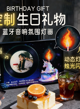 生日礼物照片定制相框蓝牙音响