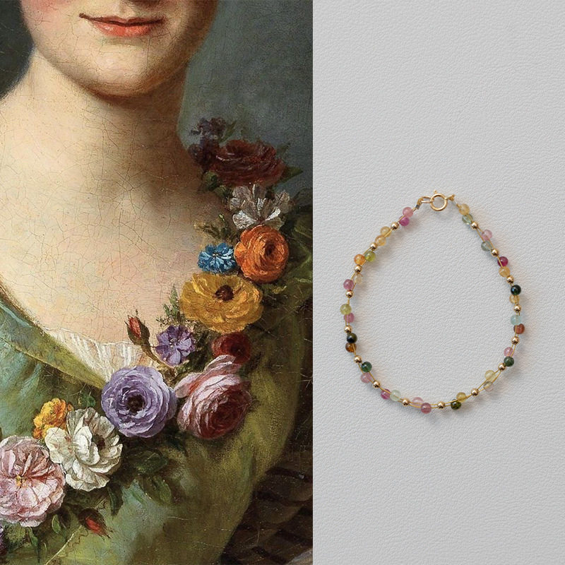 新中式天然碧玺手链小众轻奢水晶