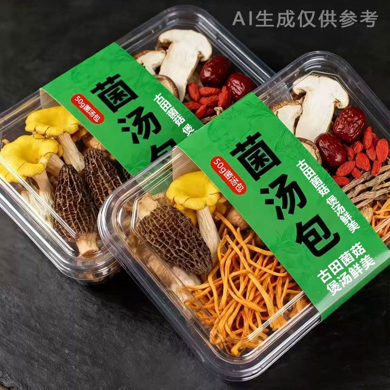菌汤包松茸煲汤一人份炖汤食材图片