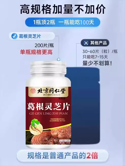北京同仁堂葛根灵芝片