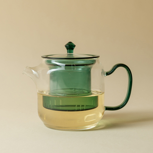 弥溪玻璃茶壶茶水分离泡茶杯玻璃女士花茶壶加厚煮茶壶家用过滤壶