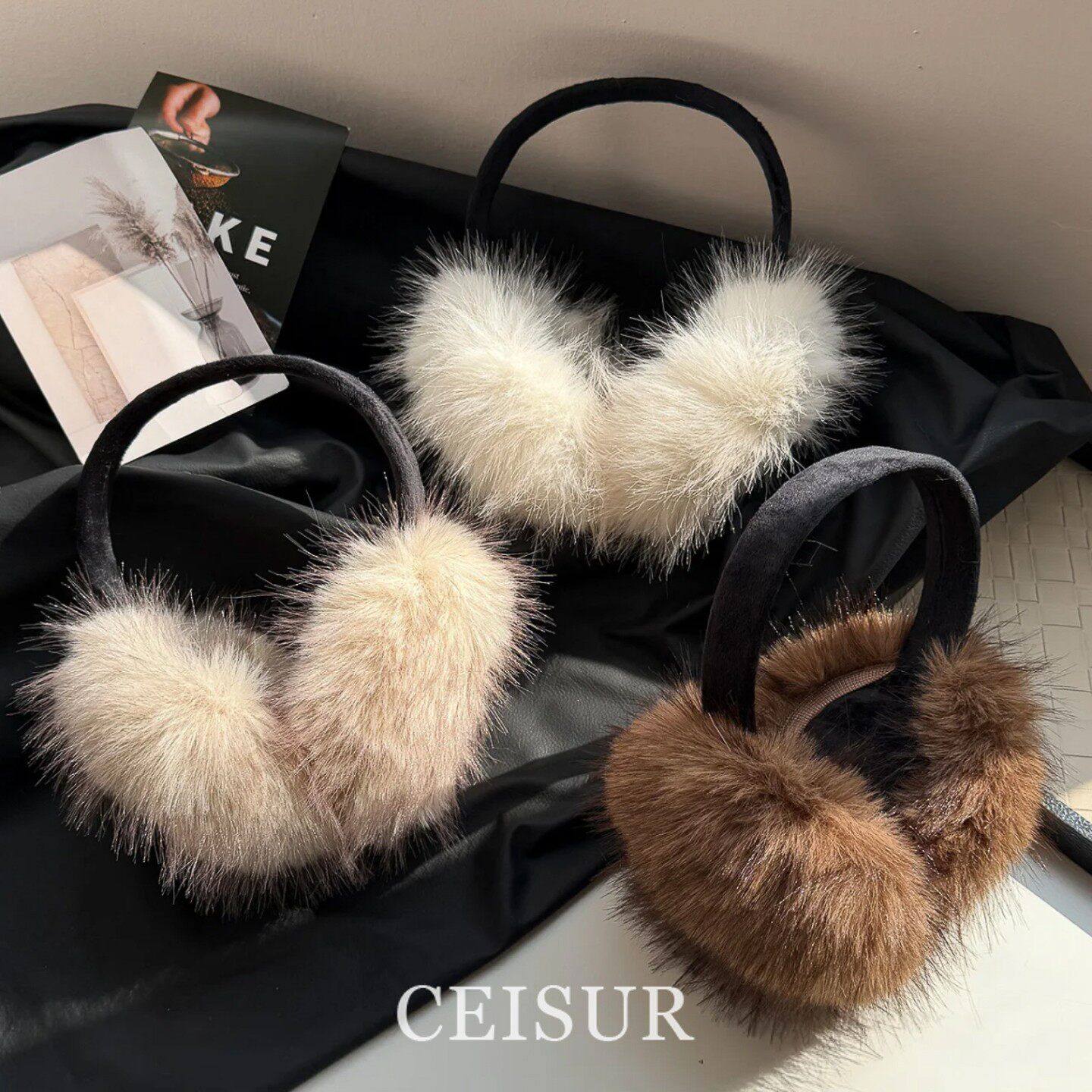 韩国ins风~时尚狐狸毛加厚耳罩女秋冬保暖耳套护耳防冻耳捂子耳暖