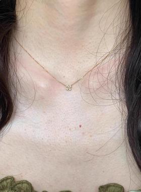 清冷感mini四叶草极细项链女高级