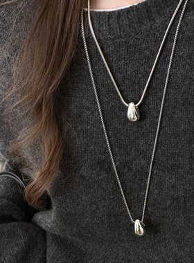 简约水滴项链韩系简约百搭高级感