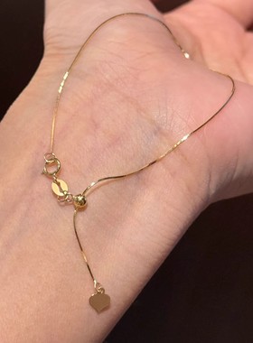 极简风金色蛇骨手链轻奢小众极细