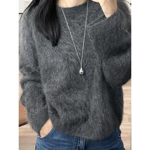 轻奢毛衣链秋冬高级感配饰 2025新款 韩系银色水滴吊坠长款 项链女款