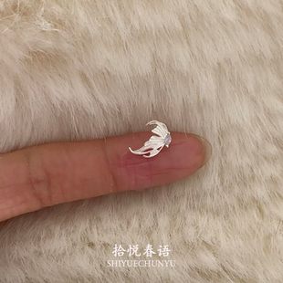 液态蝴蝶翅膀耳钉女款 春夏小众精致超仙甜美微镶锆石耳饰 2025新款