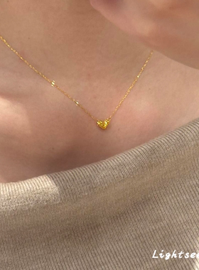 超闪仿锆石碎碎冰爱心吊坠项链女