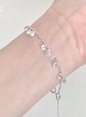 爆闪仿水滴钻细手链女款简约精致