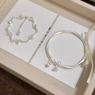 叠戴铃兰花吊坠手链莫比乌斯手镯新中式气质精致轻奢高级感手饰女