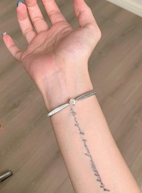 爆闪拉丝方钻手镯高级感轻奢精致