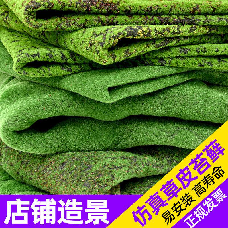 仿真苔藓球绿植墙青苔草坪室内景观造景植物墙微景观人造苔藓草坪