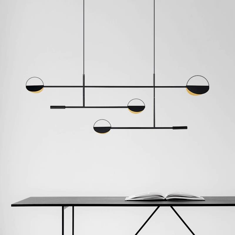 北欧简约创意吊灯设计师艺术几何客厅餐厅卧室后现代个性铁艺吊灯