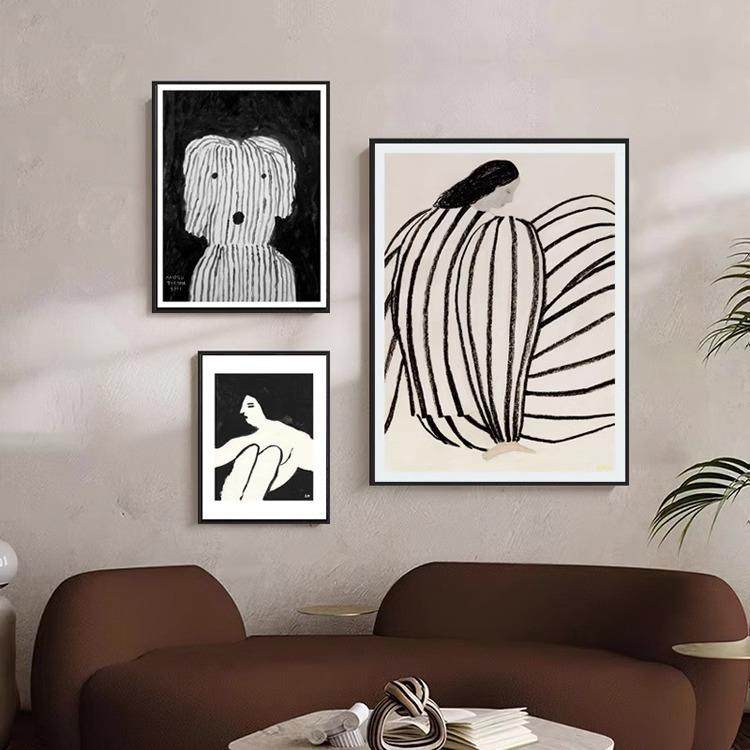 北欧马蒂斯卧室装饰画ins风小众艺术玄关挂画抽象人物客厅落地画,家居饰品,现代装饰画,淘宝优惠券,粉丝福利购,淘宝优惠卷