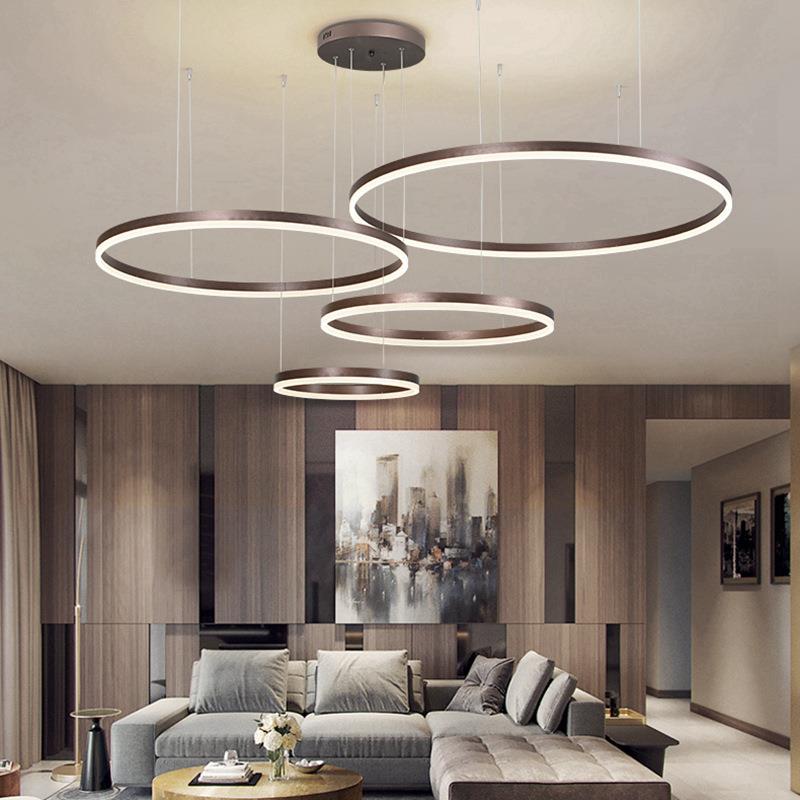 环形吊灯圆圈客厅主灯餐厅现代简约创意个性家装2025新款中山灯具