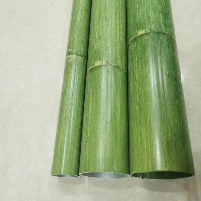 铝合金仿竹节木木纹铝合金空心圆管天花吊顶餐厅隔断装饰造型